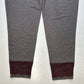 Logo Lounge Skinny Pants Sz Large Gray Pull On Stretch Soft Casual Lace Hem