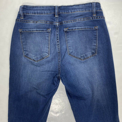 Kancan Skinny Sz 7/27 Womens Midrise Stretch Denim Jeans Dark Wash