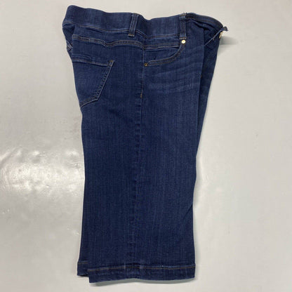 Liverpool Glider Cruiser Bermuda Shorts Sz 6/28 Pull On Stretch Denim Jean Dark