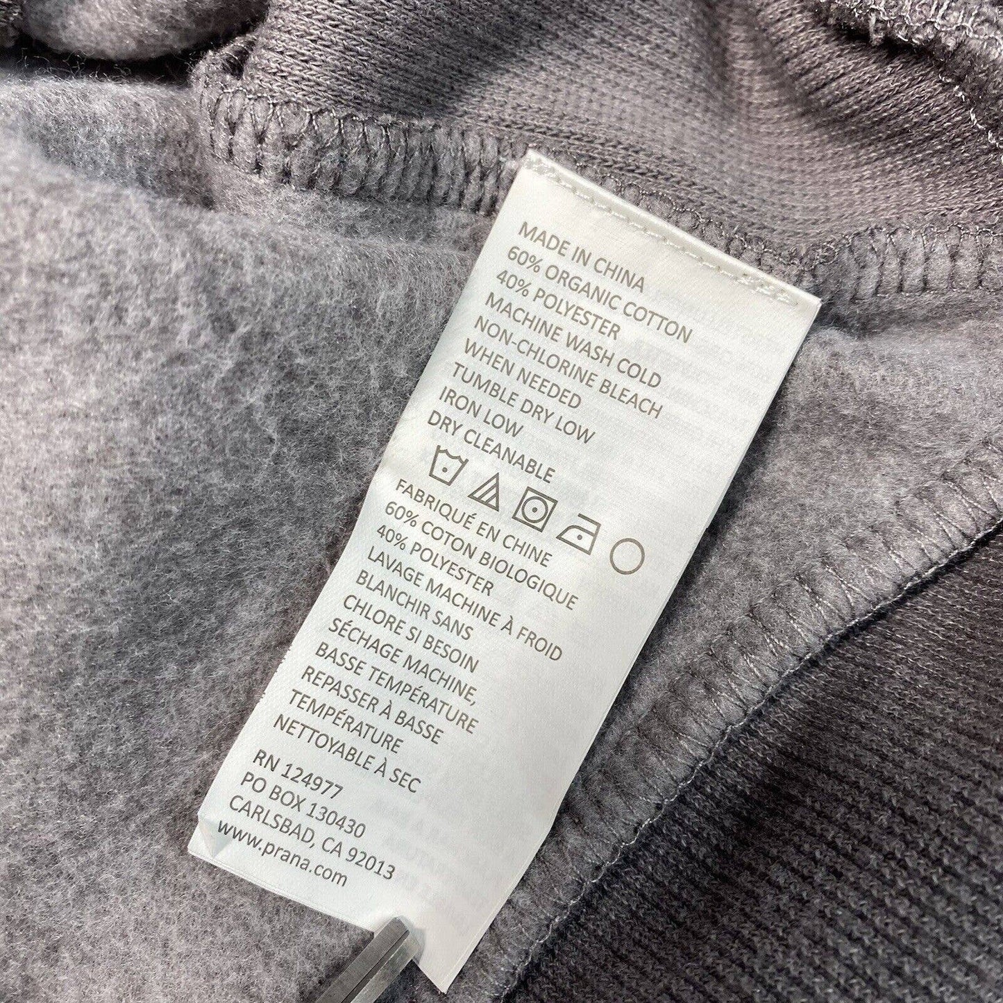 Prana Gotu Pullover Sweatshirt Sz Small Gray Moonrock Athleisure Relaxed Fit