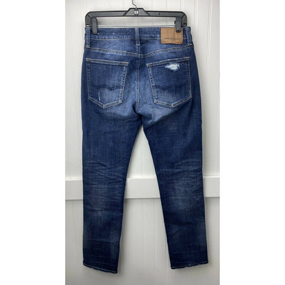 American Eagle Slim Straight Sz 29 Mens Extreme Flex 4 Denim Jeans Holes EUC