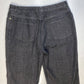 St. John Sport Straight Leg Jeans Sz 8 Womens High Rise Dark Gray Stretch Short