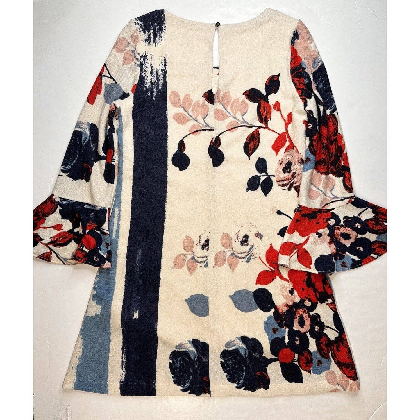 Maeve Anthousia Knit Floral Swing Dress Small Anthropologie Sweater Dress *Spot