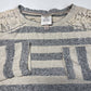 Knox Rose Striped Top XL Beige/Gray Stretchy Knit Long Sleeve Shirt Lace Accent