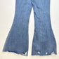 Bridge By Gly Ultra High Rise Super Flare Jeans 27 Stretch Denim Distressed Fray