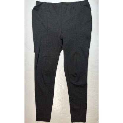 J.Jill Ponte Knit Leggings Womens Sz Medium Dark Gray Pull On Stretch Pants
