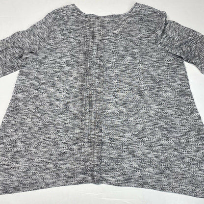 Knox Rose V-Neck Waffle Knit Top XXL Gray Long Sleeve Soft Stretchy Shirt EUC
