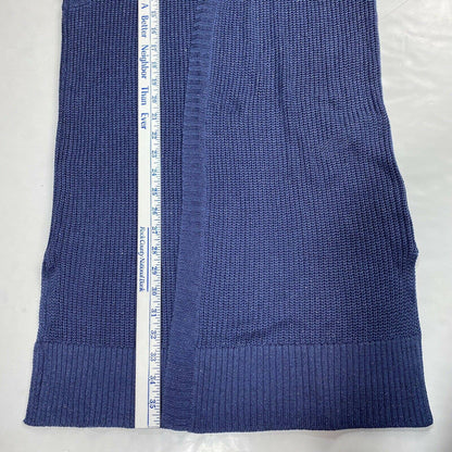 Chico's Open Front Long Cardigan Sz 2 (US 12/Large) Blue Periwinkle Sleeveless