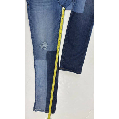 Kut From The Kloth Catherine Boyfriend Colorblock Sz 6 Stretch Denim Jeans Holes
