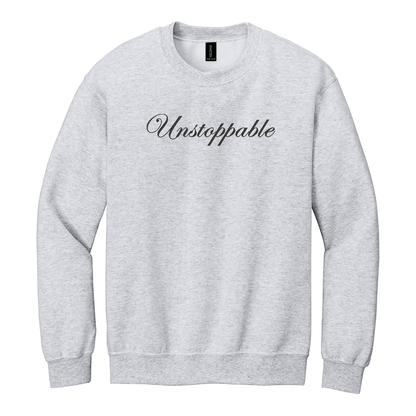 Unstoppable Sweatshirt Embroidered ADULT Hoodie / Crewneck Sweatshirt Unisex Affirmation Positive Inspirational Gift