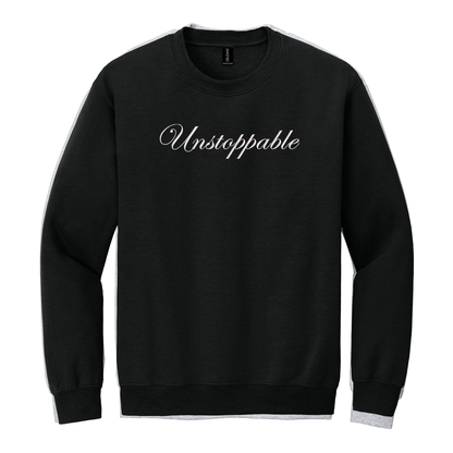 Unstoppable Sweatshirt Embroidered ADULT Hoodie / Crewneck Sweatshirt Unisex Affirmation Positive Inspirational Gift