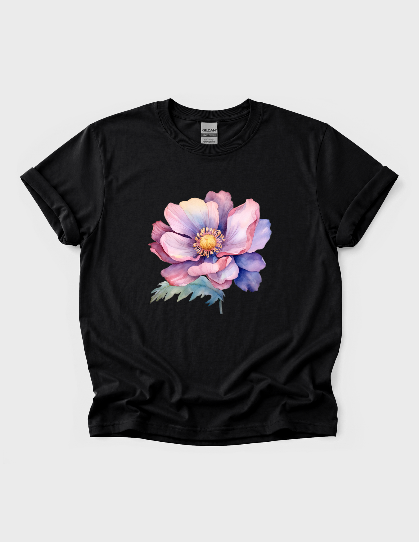 Watercolor Flower Graphic Tee T-shirt or Sweatshirt ADULT Unisex Hoodie / Crewneck Botanical Floral Nature Art Boho Gift