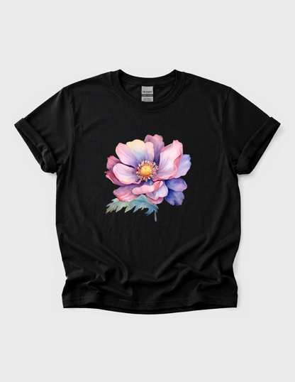 Watercolor Flower Graphic Tee T-shirt or Sweatshirt ADULT Unisex Hoodie / Crewneck Botanical Floral Nature Art Boho Gift
