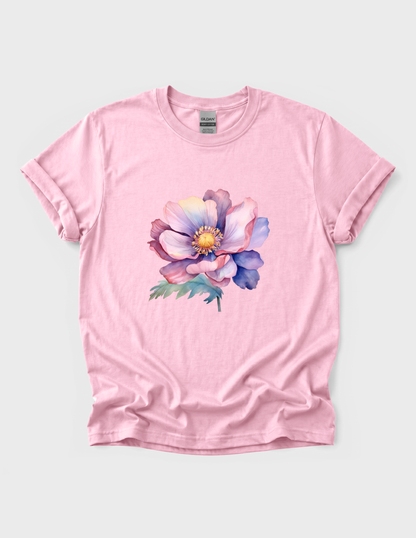 Watercolor Flower Graphic Tee T-shirt or Sweatshirt ADULT Unisex Hoodie / Crewneck Botanical Floral Nature Art Boho Gift