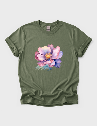 Watercolor Flower Graphic Tee T-shirt or Sweatshirt ADULT Unisex Hoodie / Crewneck Botanical Floral Nature Art Boho Gift