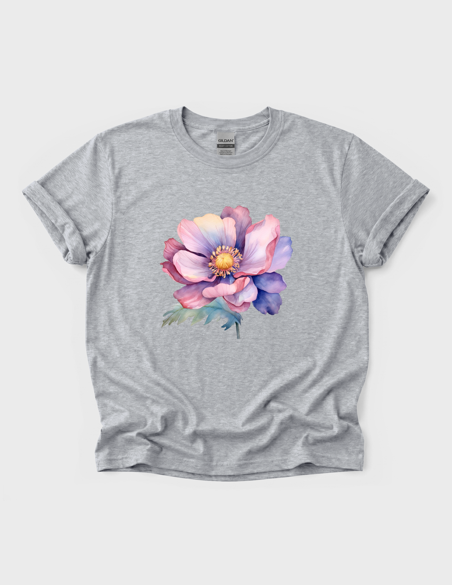 Watercolor Flower Graphic Tee T-shirt or Sweatshirt ADULT Unisex Hoodie / Crewneck Botanical Floral Nature Art Boho Gift