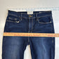 Frame Le Skinny De Jeanne Jeans 29 Midrise Stretch Denim Blue Split Hem *Hole