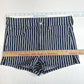 American Eagle Hi-Rise Shortie 6 Next Level Stretch Denim Jean Blue/White Stripe
