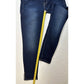 Frame Le Skinny De Jeanne Jeans 29 Midrise Stretch Denim Blue Split Hem *Hole