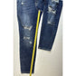 Judy Blue Boyfriend Fit Jeans 0/24 Stretch Denim Blue Jean Distressed Holes