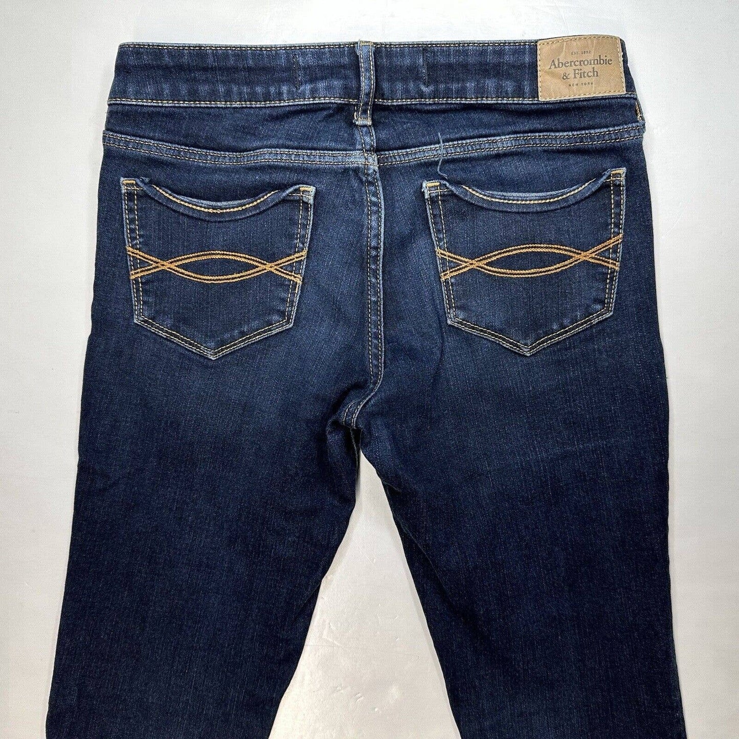 Abercrombie Fitch Skinny Jeans Womens 26/2 Lowrise Stretch Denim Blue Dark Wash