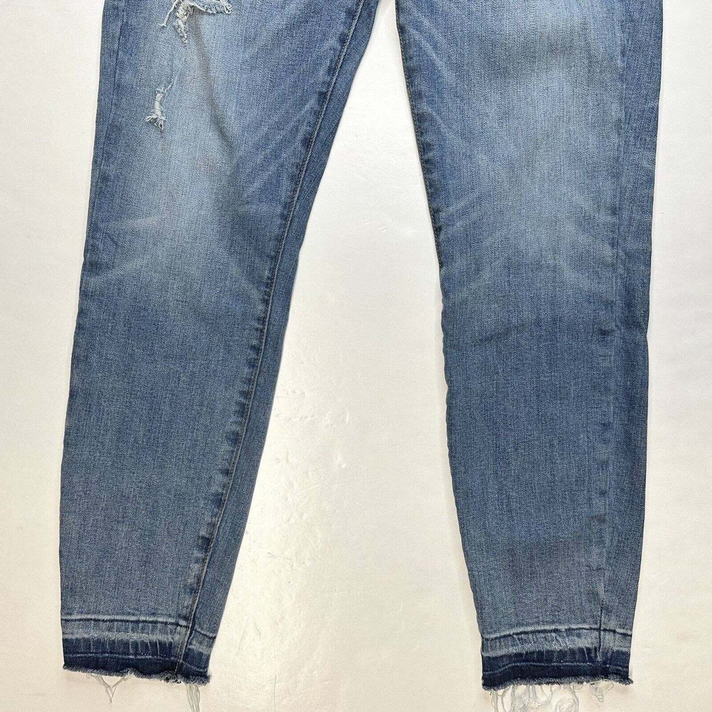 Pistola Audrey Crop Skinny Jeans Sz 30 Denim Blue Ankle Jean Distressed Holes