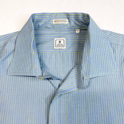Peter Millar Button Down Shirt Mens Large Striped Long Sleeve 100% Cotton EUC