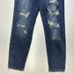 Judy Blue Boyfriend Fit Jeans 0/24 Stretch Denim Blue Jean Distressed Holes