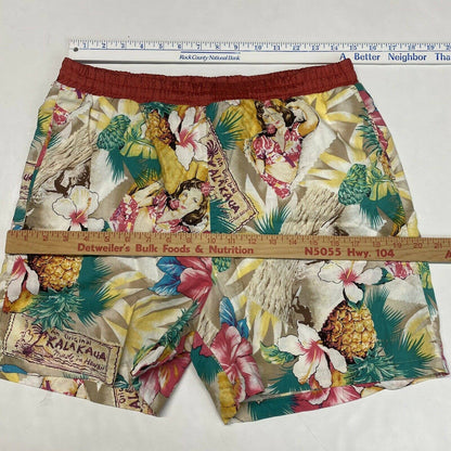 Patrick Einhorn Hawaiian Swim Shorts Sz Medium Mens Beach Trunks Tropical USA