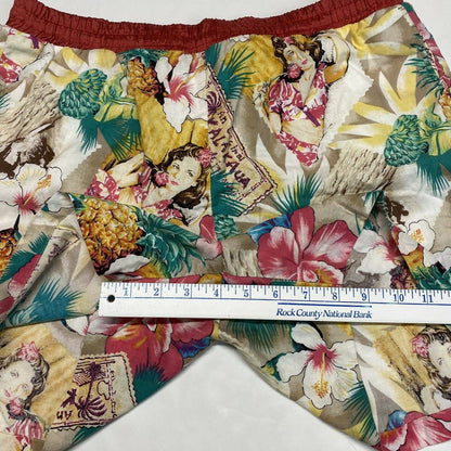 Patrick Einhorn Hawaiian Swim Shorts Sz Medium Mens Beach Trunks Tropical USA