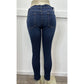 Frame Le Skinny De Jeanne Jeans 29 Midrise Stretch Denim Blue Split Hem *Hole