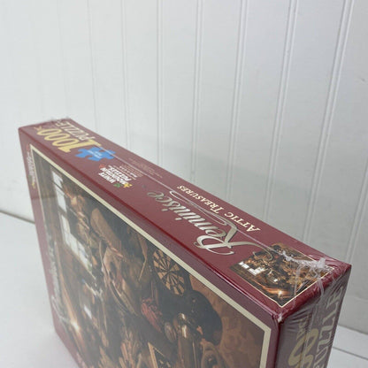 Lot of 2 White Mountain 1000 Piece Puzzles - “Attic Treasures” & “Angel Kisses”