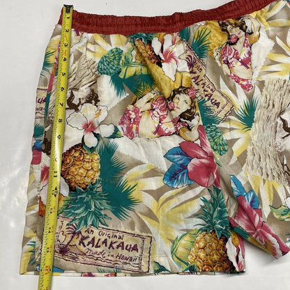 Patrick Einhorn Hawaiian Swim Shorts Sz Medium Mens Beach Trunks Tropical USA
