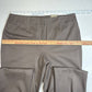 Chicos Caba Slim Leg Pants Sz 2 Short (US 12/Large) Taupe Brown Neutral Zip NEW