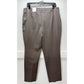 Chicos Caba Slim Leg Pants Sz 2 Short (US 12/Large) Taupe Brown Neutral Zip NEW