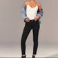 Abercrombie Fitch Midrise Super Skinny Jeans 28/6 Stretch Black Denim Ankle