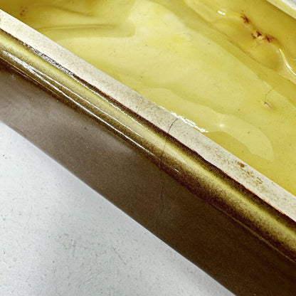 Pair Of Vintage Mid Century Modern Ceramic Leaf Ashtrays 1950s 1960s Atomic Age