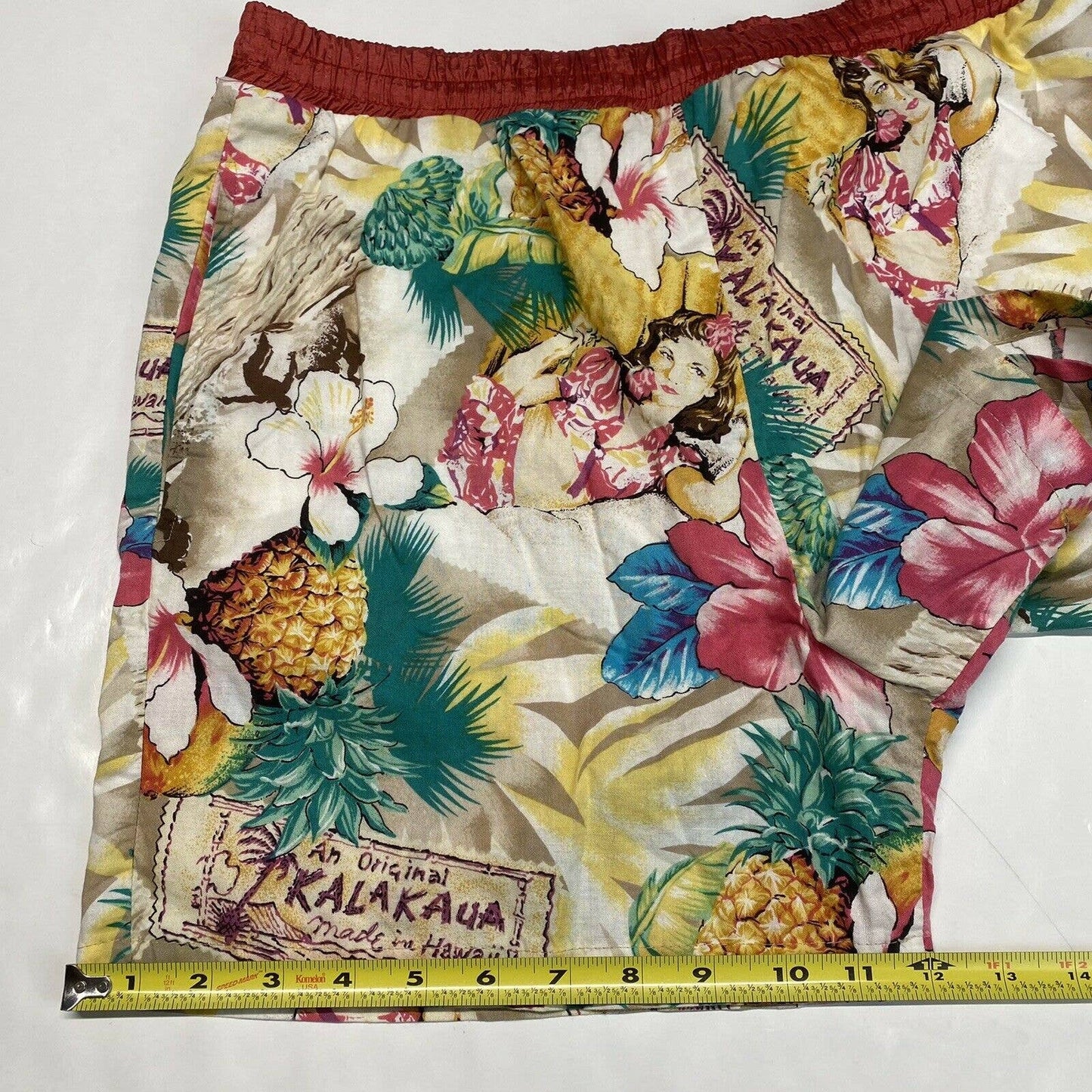 Patrick Einhorn Hawaiian Swim Shorts Sz Medium Mens Beach Trunks Tropical USA