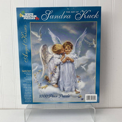 Lot of 2 White Mountain 1000 Piece Puzzles - “Attic Treasures” & “Angel Kisses”