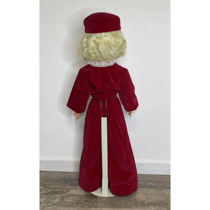 Walt Disney Productions 1960’s Uneeda Pollyanna 32” Doll w/ Red Velvet Outfit