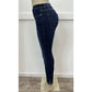 Frame Le Skinny De Jeanne Jeans 29 Midrise Stretch Denim Blue Split Hem *Hole